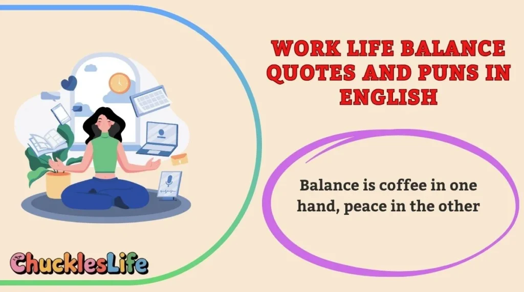 Balance is coffee in one hand, peace in the other