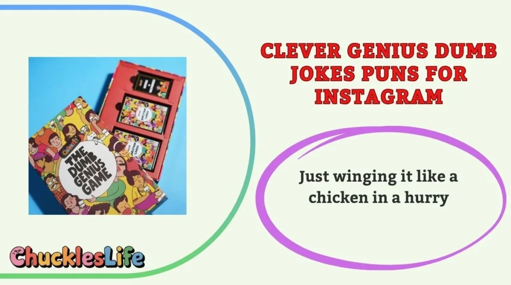 Clever Genius Dumb Jokes Puns for Instagram