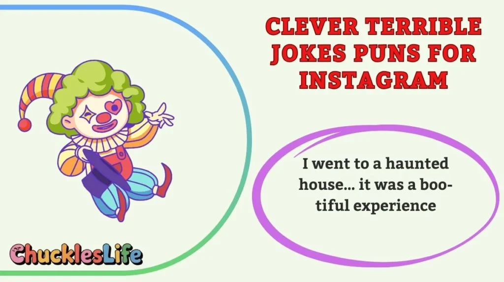 Clever Terrible Jokes Puns for Instagram