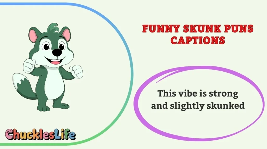 Funny Skunk Puns Captions