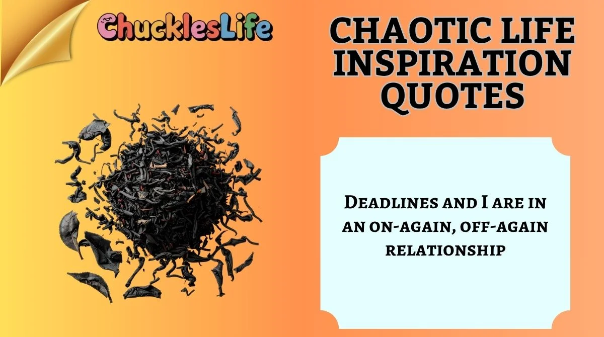 Chaotic Life Inspiration Quotes