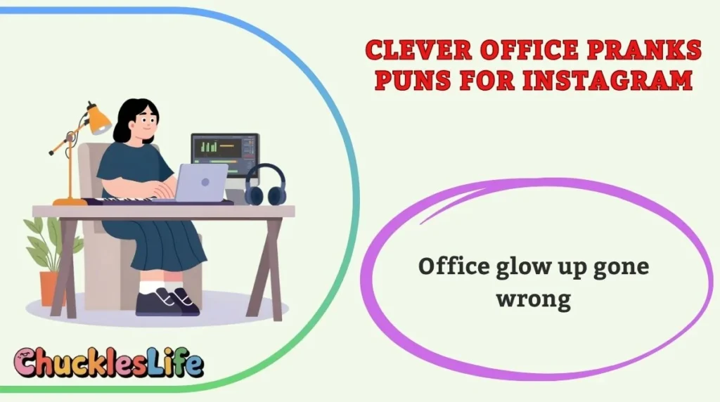Clever Office Pranks Puns for Instagram