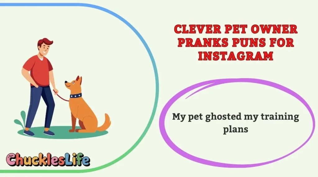 Clever Pet Owner Pranks Puns for Instagram