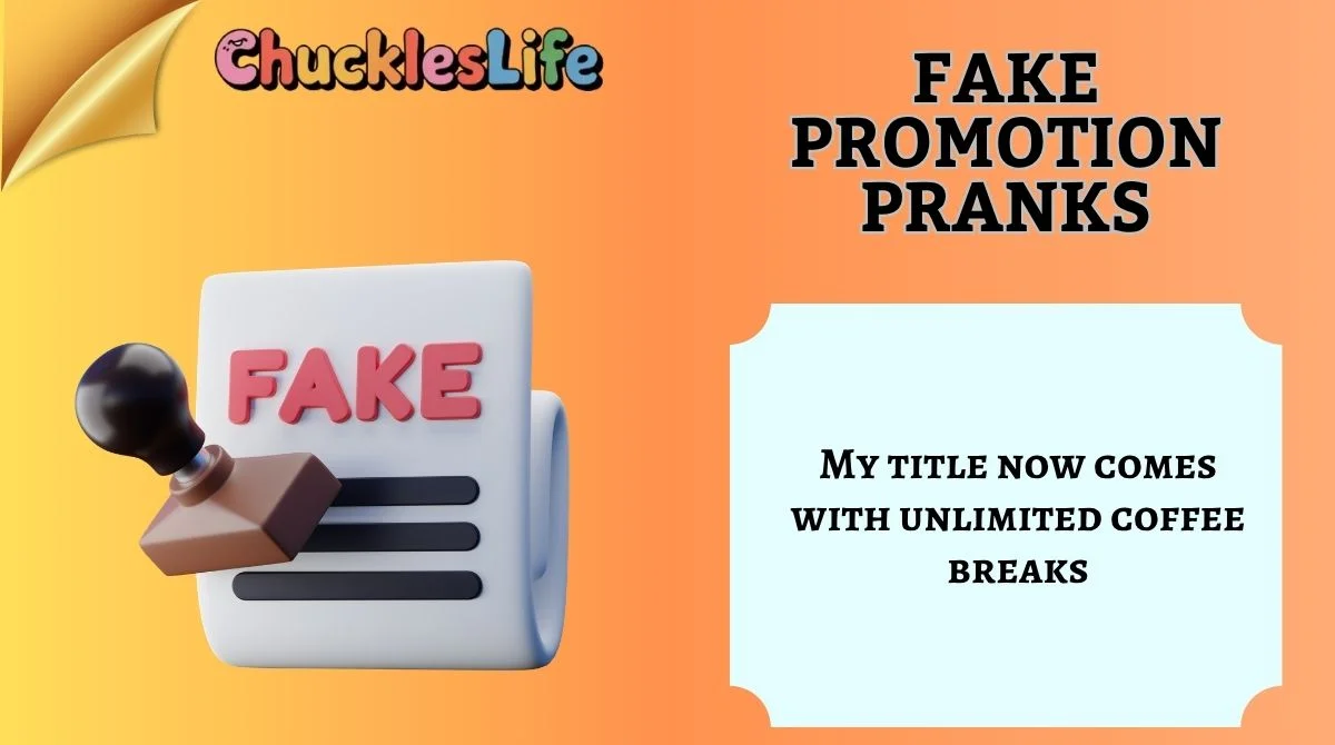 Fake Promotion Pranks