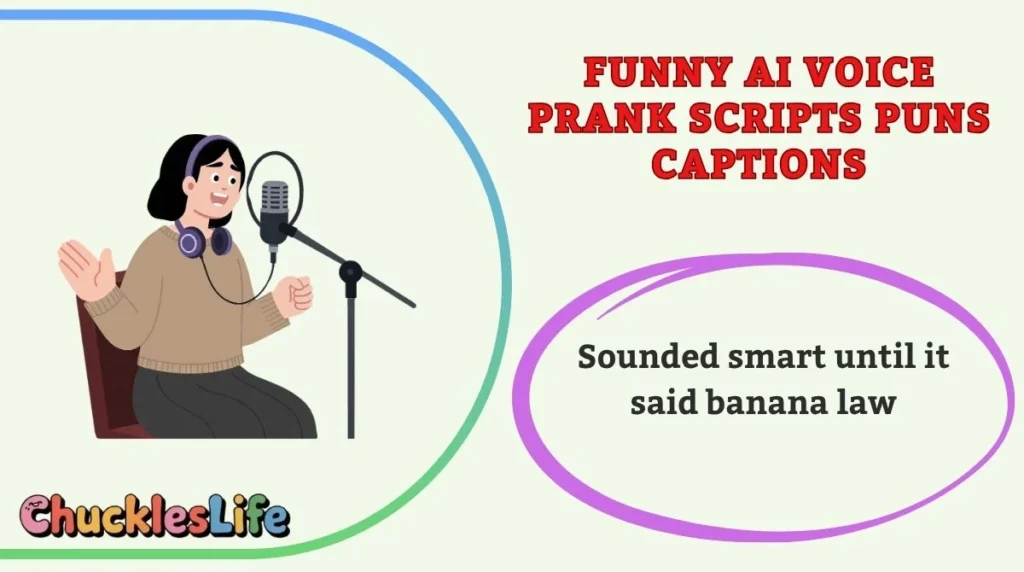 Funny AI Voice Prank Scripts Puns Captions
