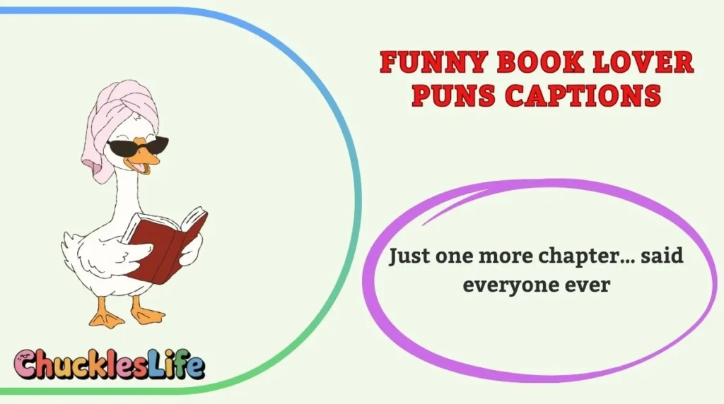 Funny Book Lover Puns Captions