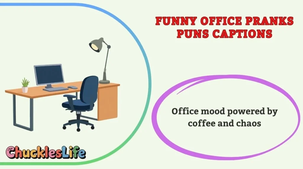 Funny Office Pranks Puns Captions