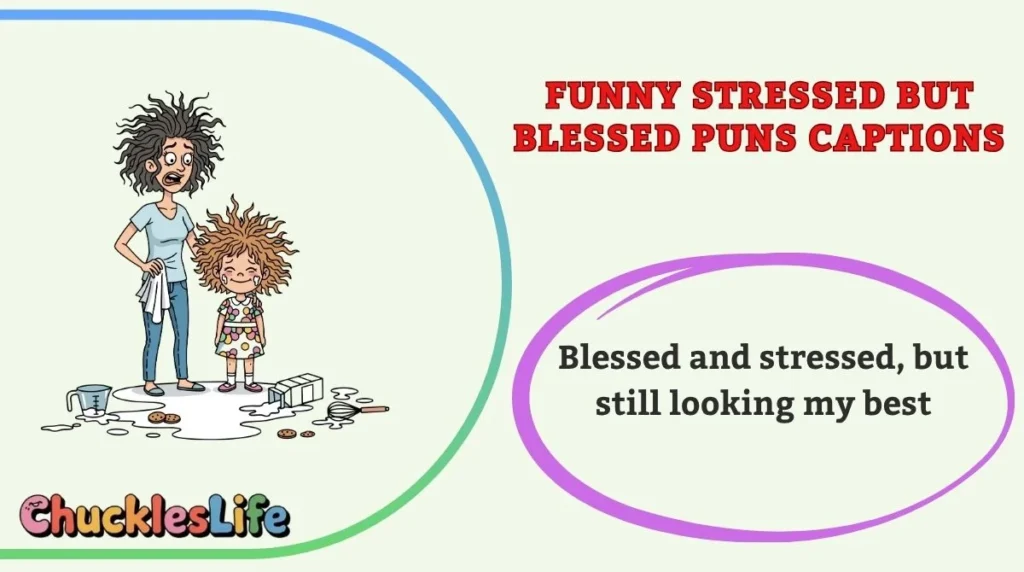 Funny Stressed But Blessed Puns Captions
