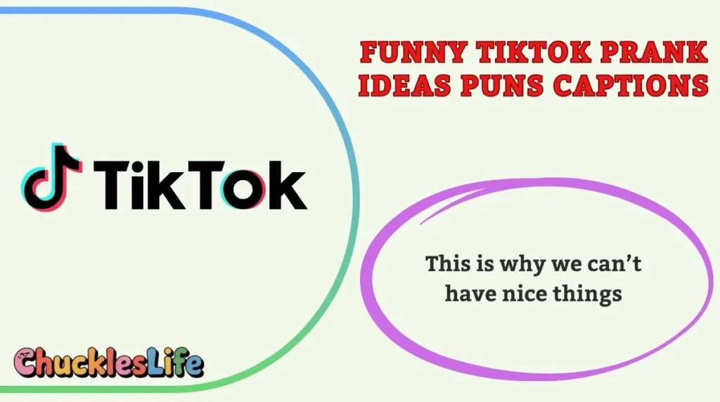 Funny TikTok Prank Ideas Puns Captions