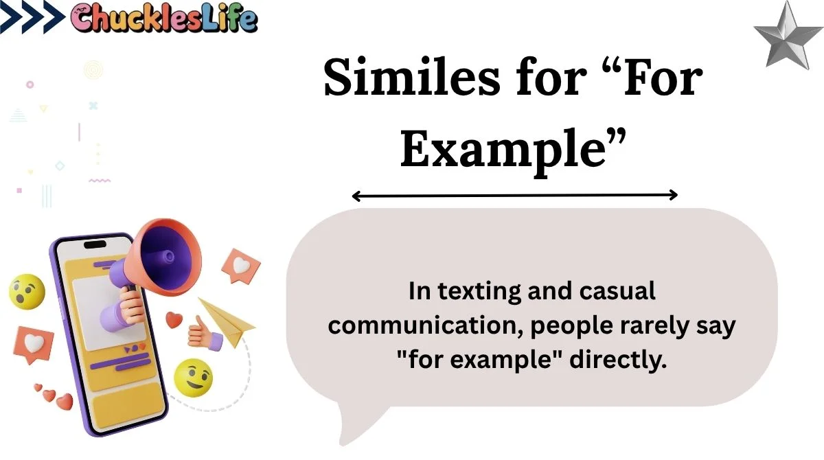 Similes for “For Example”